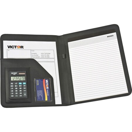 Victor Technology Pad Holder With Calculator, Ltr, 9-1/4"x12-1/2"x1/2", Black 60PK VCT1135BLK